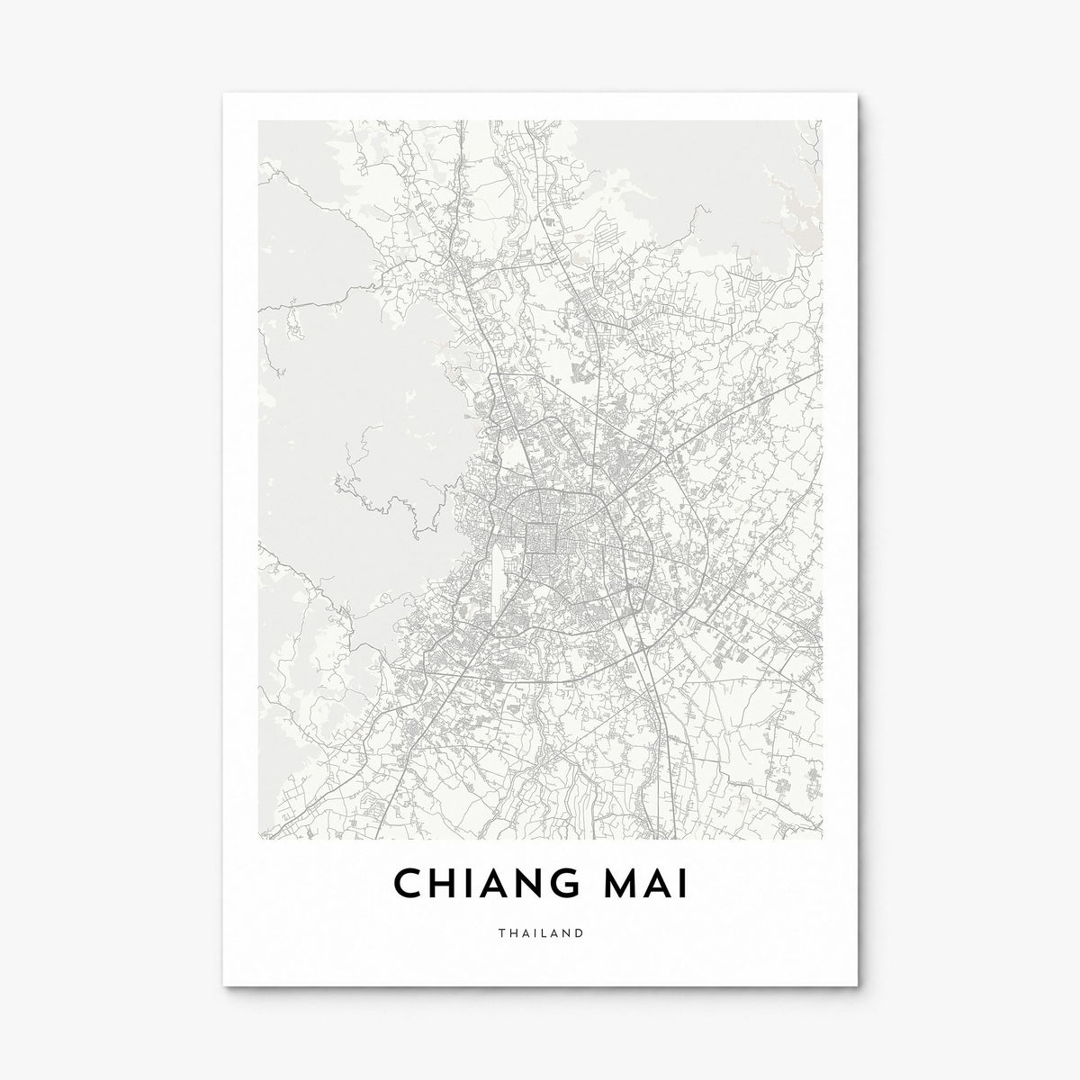 Chiang Mai Map Poster, print only (unframed)
