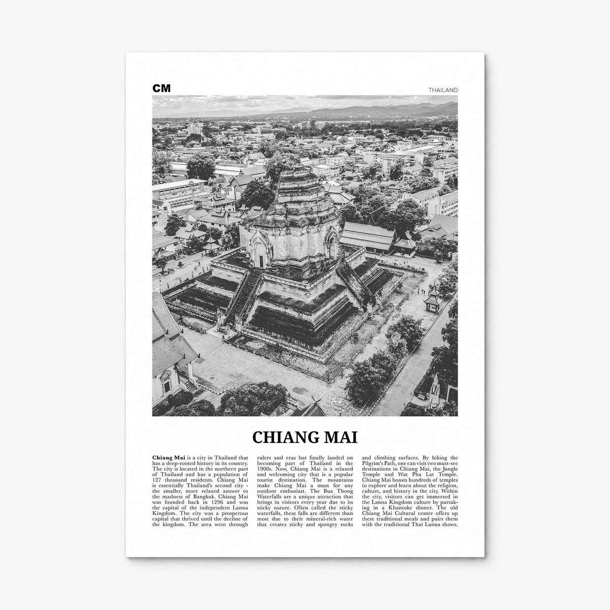 Chiang Mai Newspaper Poster, print only (unframed)