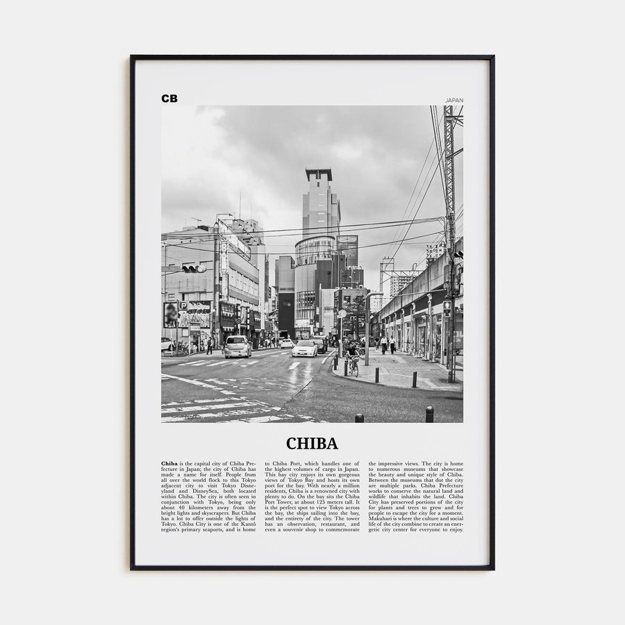 Chiba Poster None / 8x12 in Nbourhood Travel B&W Poster