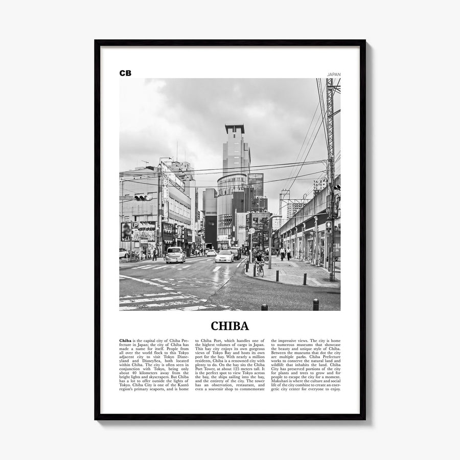 Chiba Newspaper Poster, framed poster mockup