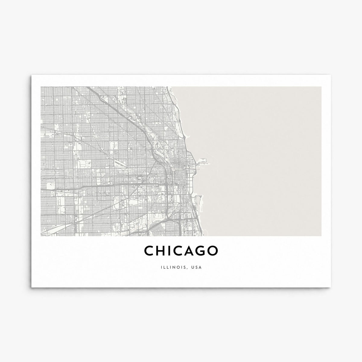 Chicago Map Poster, print only (unframed)