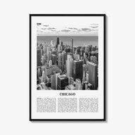 Chicago no. 1 black & white newspaper poster of Illinois, USA – vertical wall art, unframed print shown in interior mockup