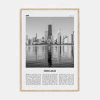 Chicago No 2 Poster Natural Wood / 8x12 in Nbourhood Travel B&W Poster