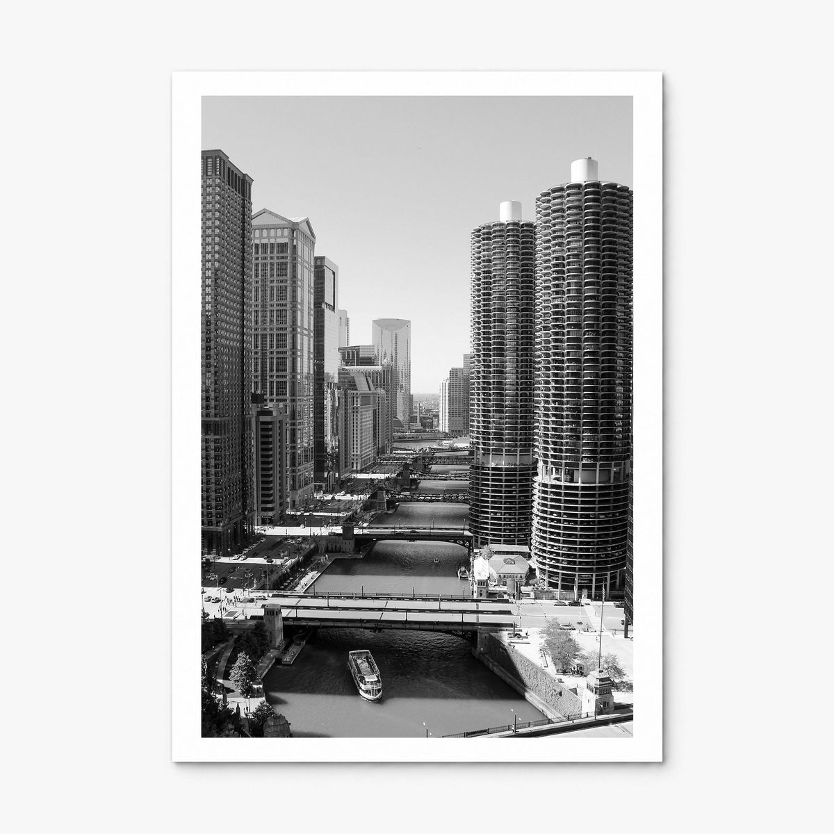 Chicago Photo No 3 Poster, print only (unframed), white border