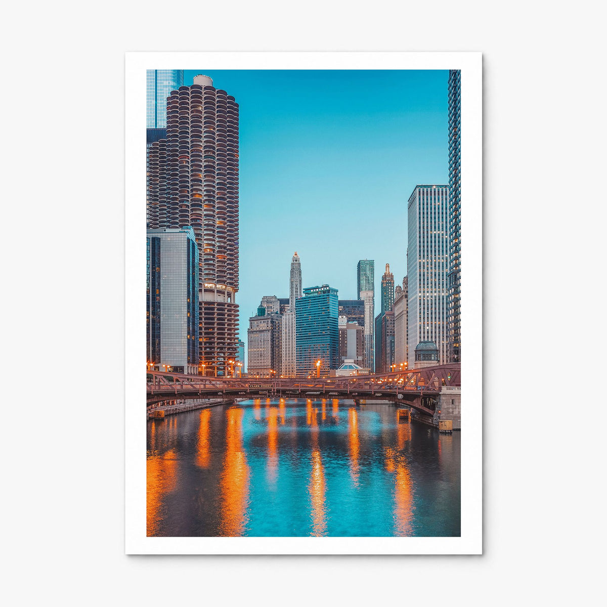 Chicago Photo No 2 Poster, print only (unframed), white border