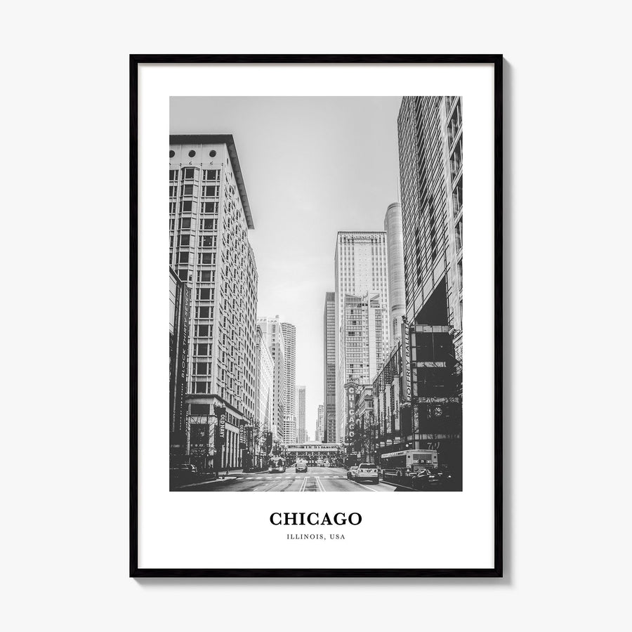 Chicago Classic No 1 Poster, framed poster mockup
