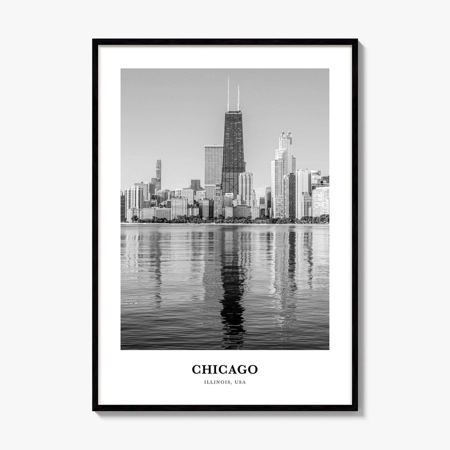 Chicago Classic No 4 Poster, framed poster mockup