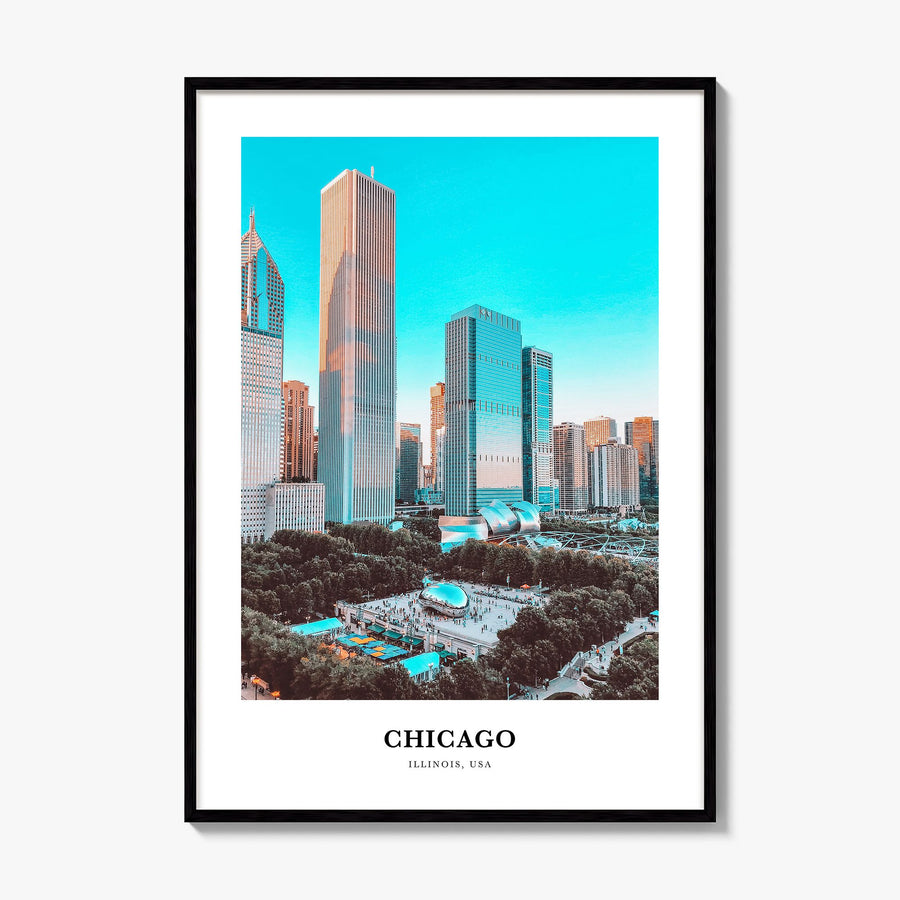 Chicago Classic No 1 Poster, framed poster mockup