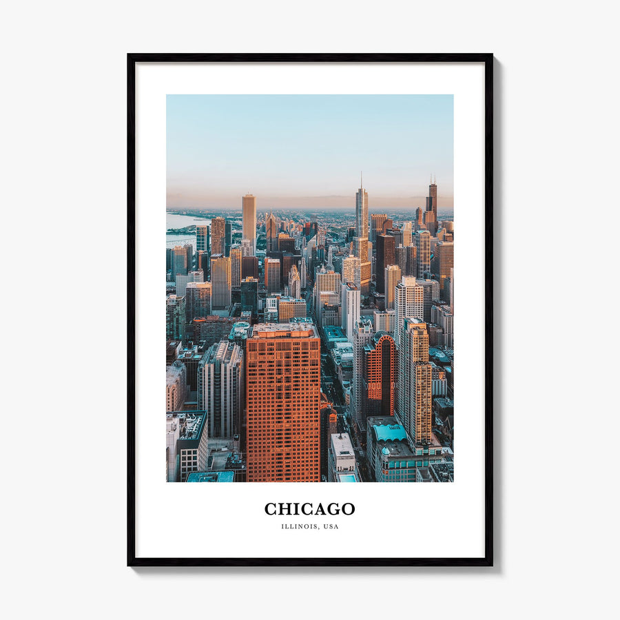 Chicago Classic No 2 Poster, framed poster mockup