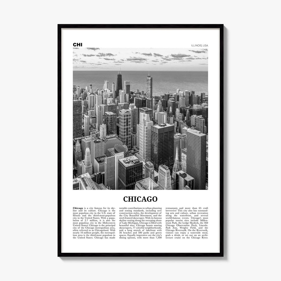Chicago Newspaper No 1 Poster, framed poster mockup