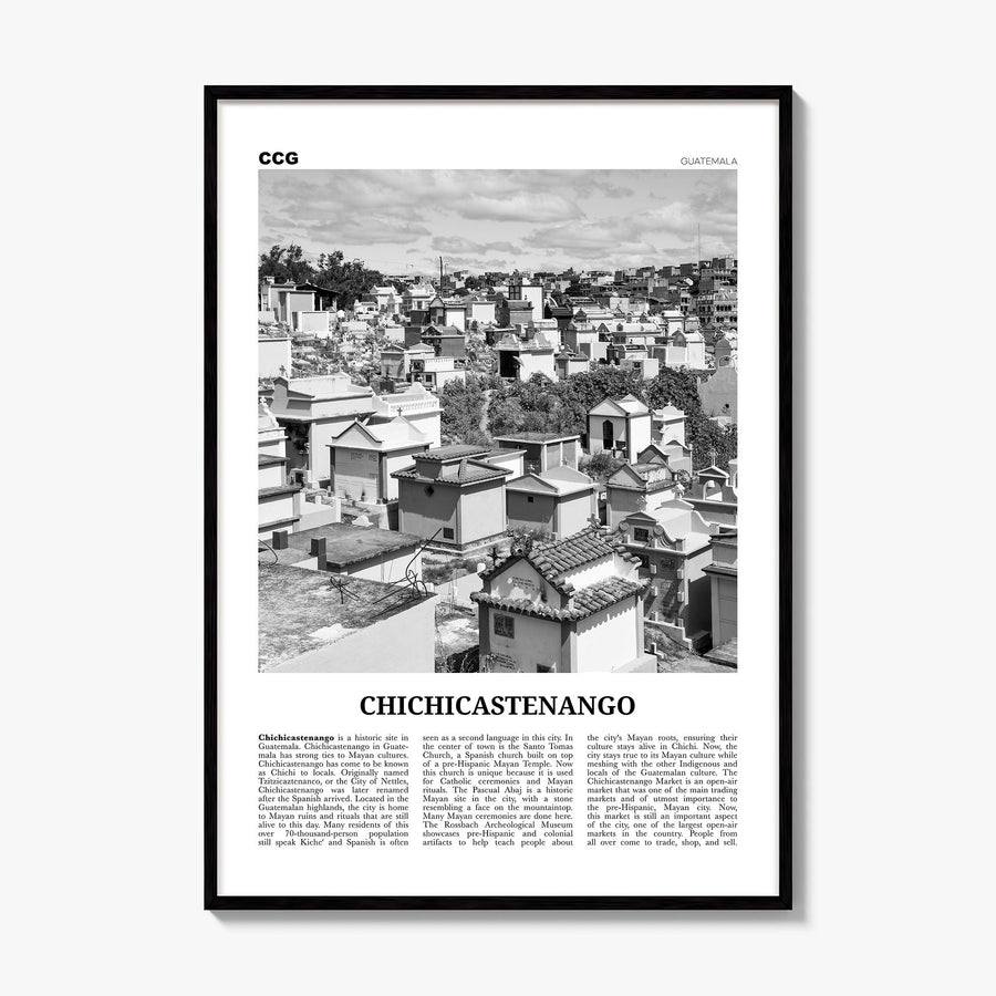 Chichicastenango Newspaper Poster, framed poster mockup