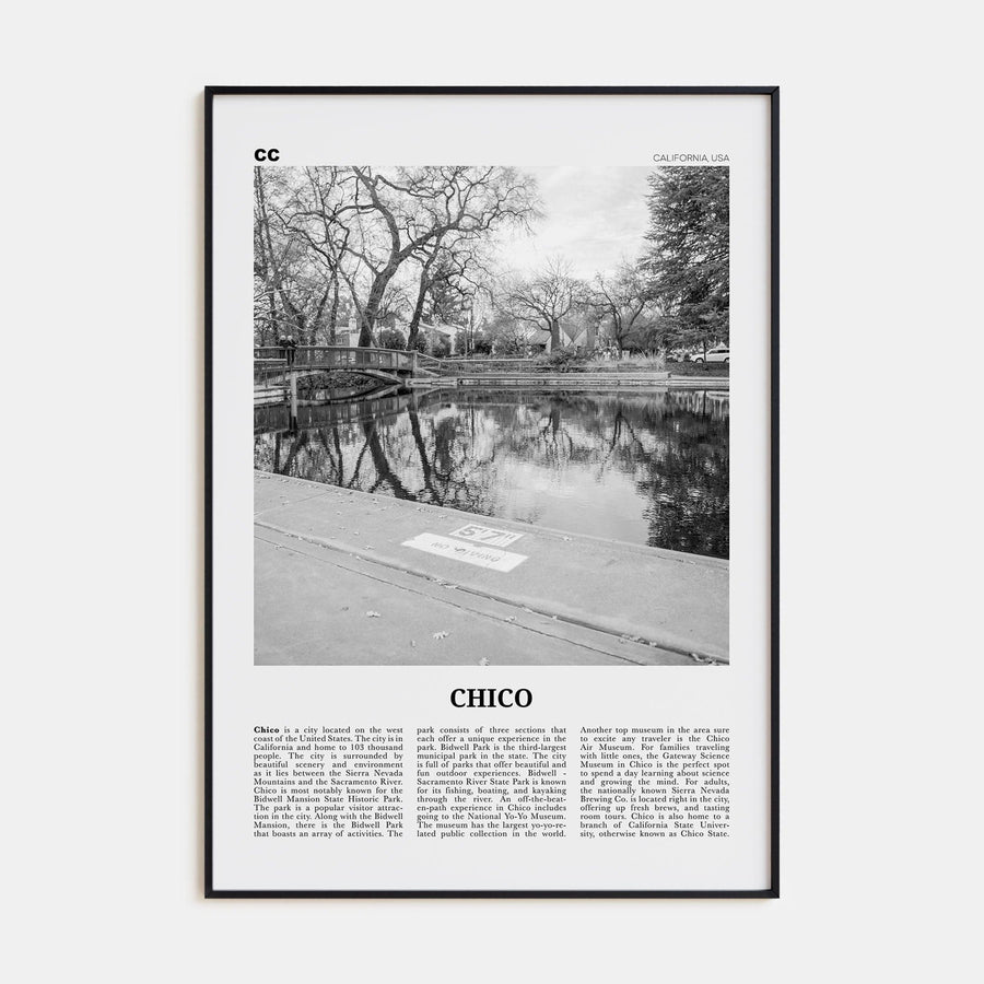 Chico Poster None / 8x12 in Nbourhood Travel B&W Poster