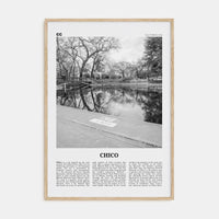 Chico Poster Natural Wood / 8x12 in Nbourhood Travel B&W Poster