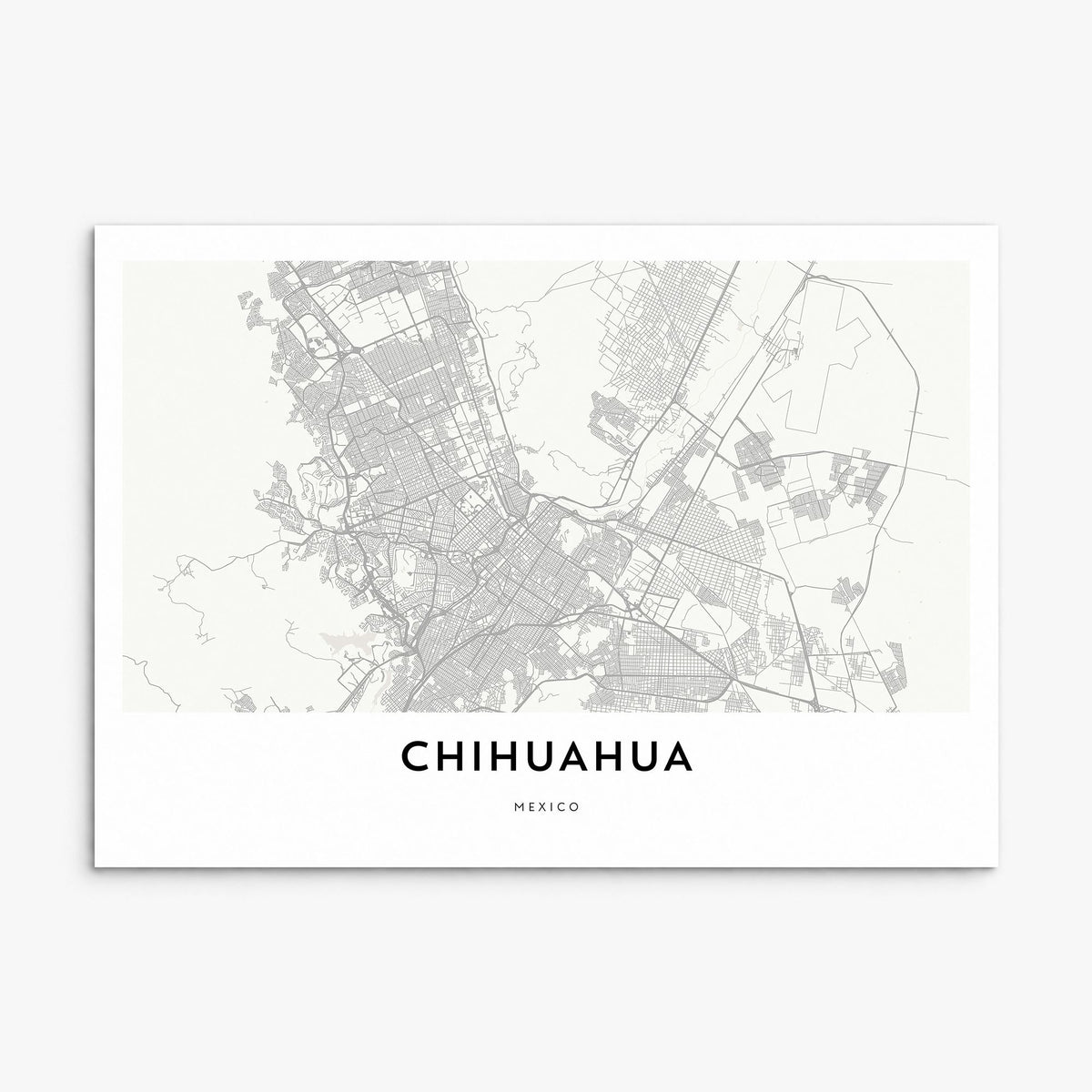 Chihuahua Map Poster, print only (unframed)