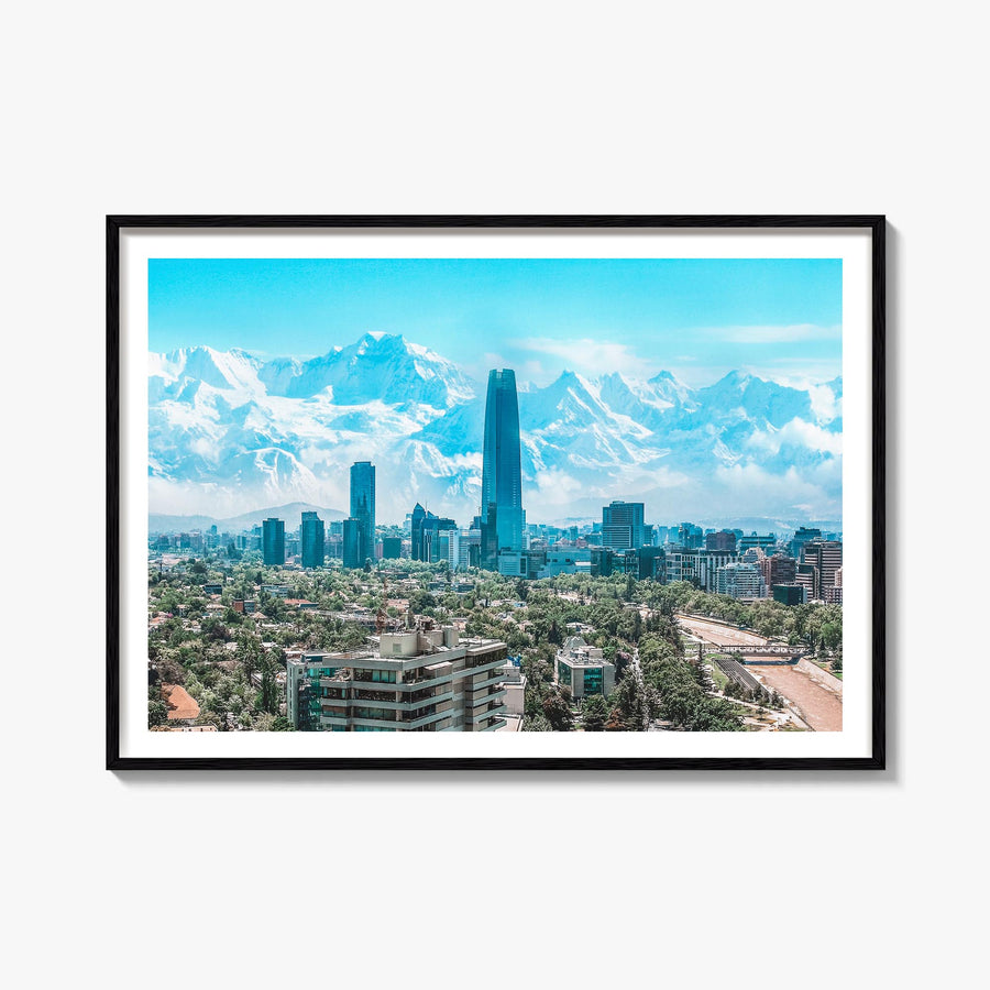 Chile colorful photo poster of South America – horizontal wall art, unframed print shown in interior mockup