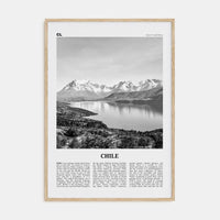 Chile No 1 Poster Natural Wood / 8x12 in Nbourhood Travel B&W Poster