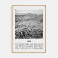 Chile No 2 Poster Natural Wood / 8x12 in Nbourhood Travel B&W Poster