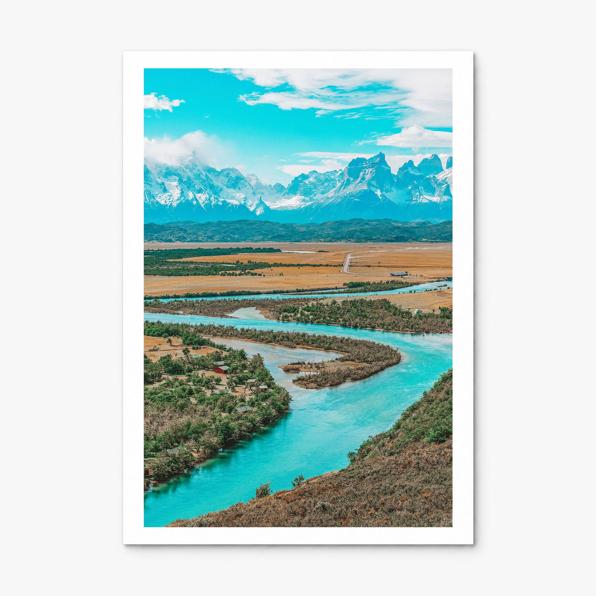 Chile Photo Poster, print only (unframed), white border