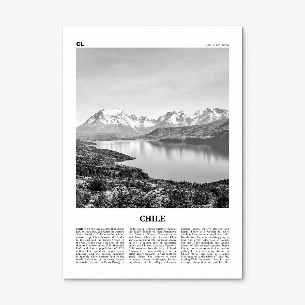 Chile Newspaper No 1 Poster, print only (unframed)