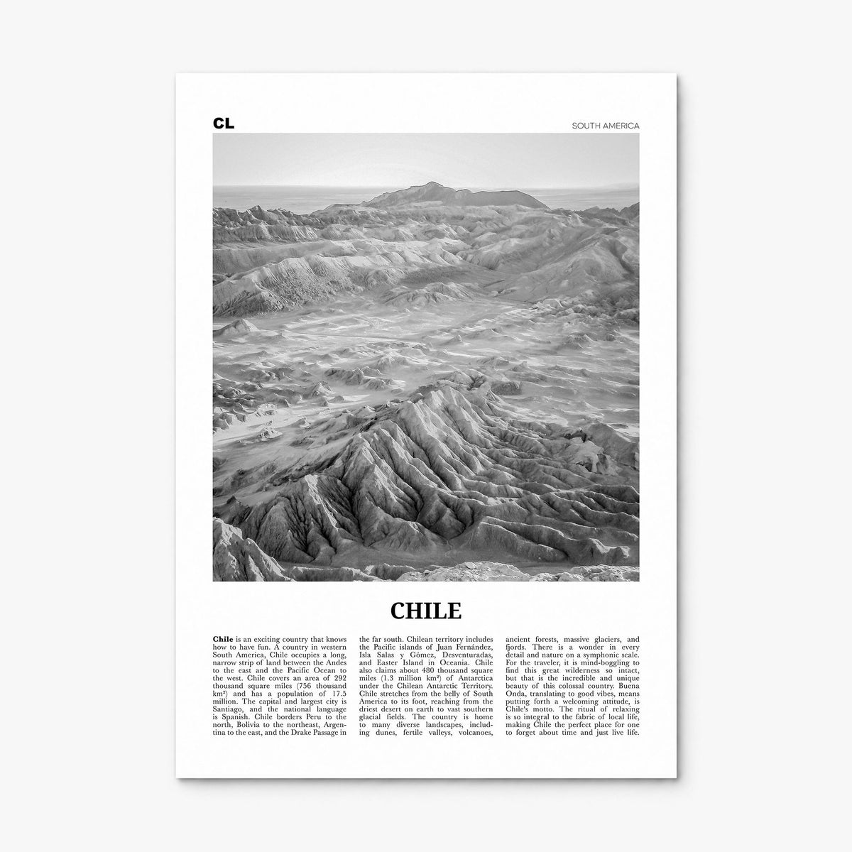 Chile Newspaper No 2 Poster, print only (unframed)