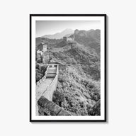 China black & white photo poster of Asia – vertical wall art, unframed print shown in interior mockup