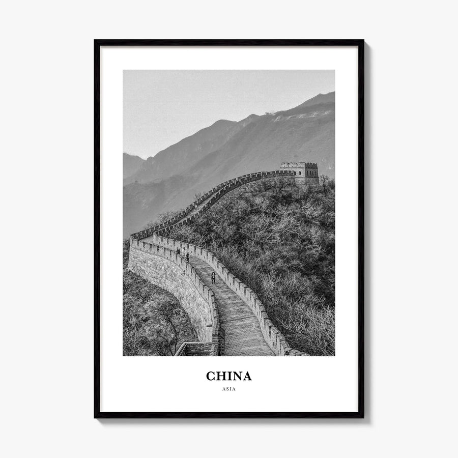China Classic No 3 Poster, framed poster mockup