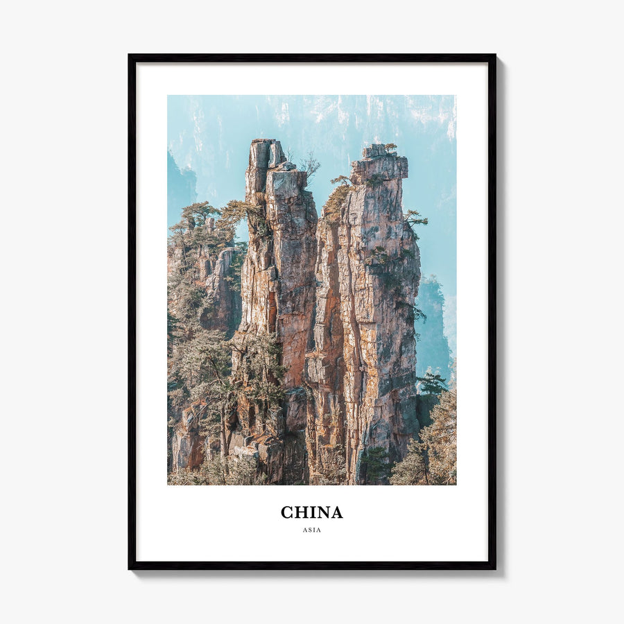 China Classic Poster, framed poster mockup
