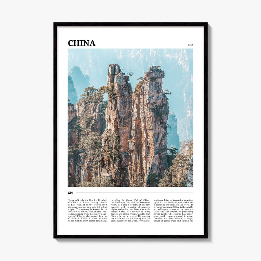 China Travel Poster, framed poster mockup
