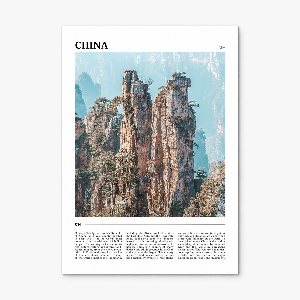 China Travel Poster, print only (unframed)