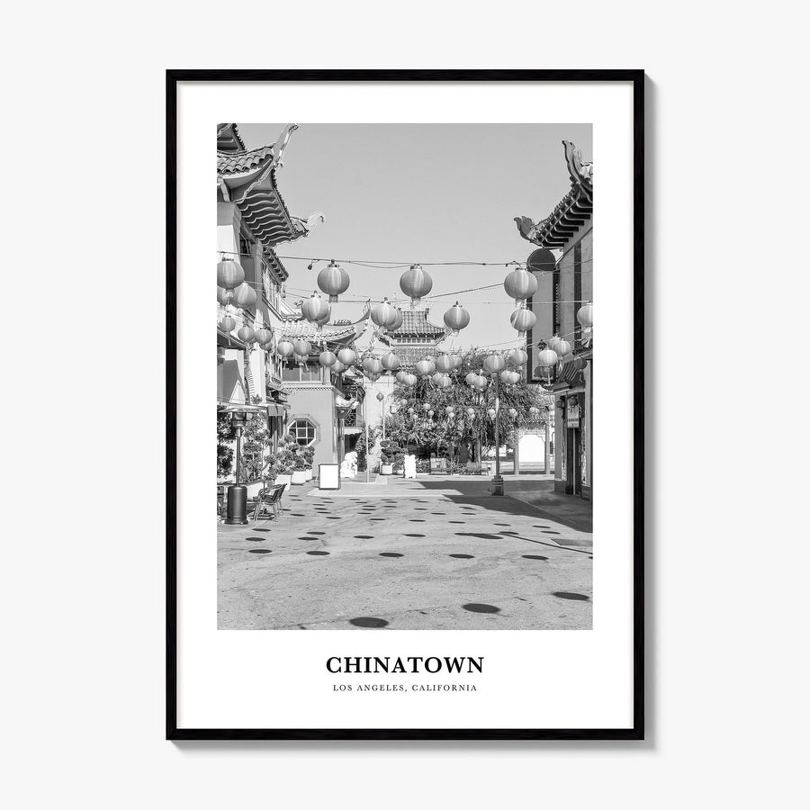 Chinatown, Los Angeles Classic Poster, framed poster mockup