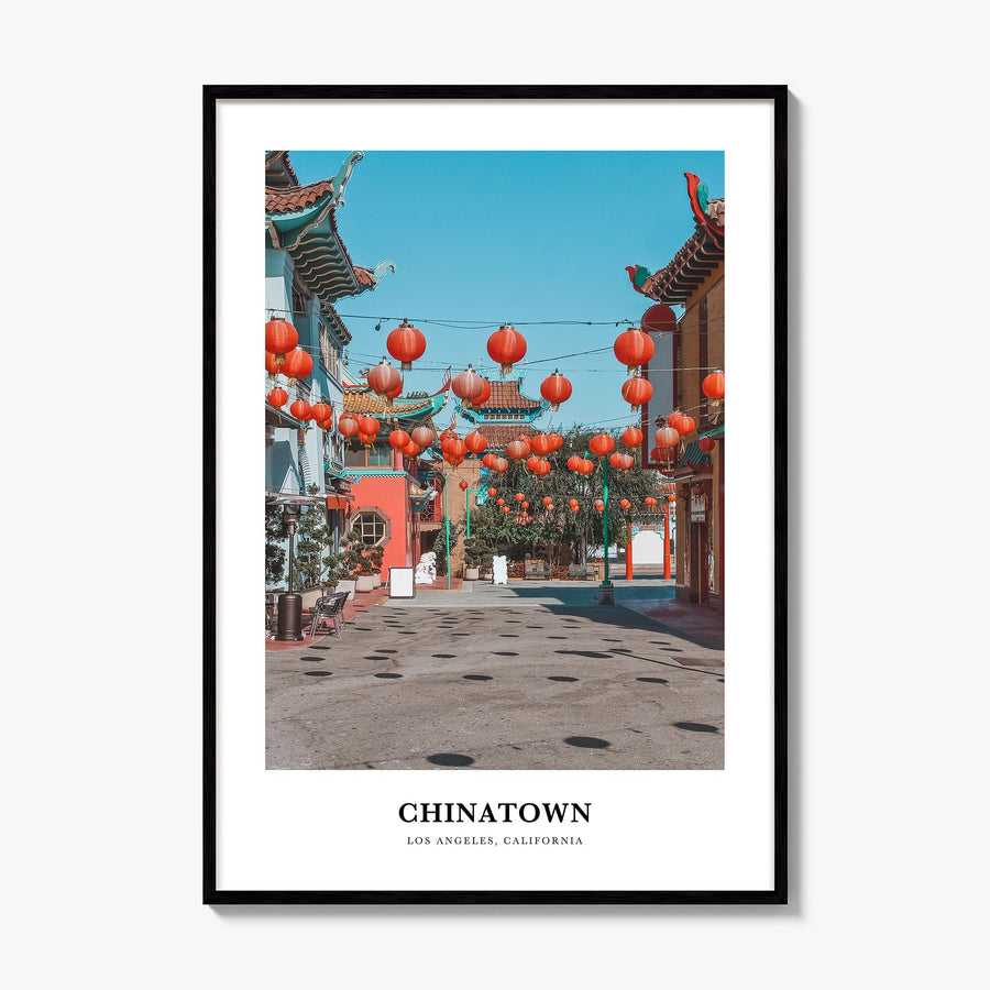 Chinatown, Los Angeles Classic Poster, framed poster mockup