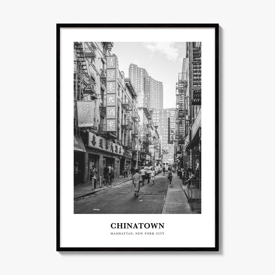 Chinatown, New York City Classic Poster, framed poster mockup