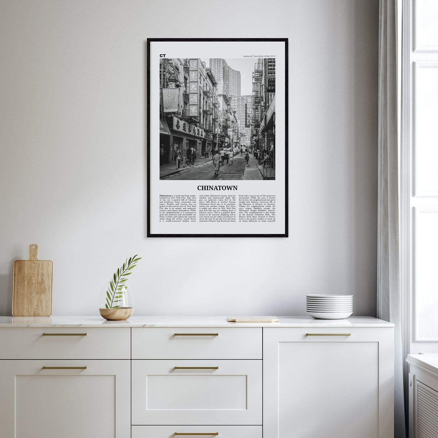 Chinatown, New York City Poster Nbourhood Travel B&W Poster