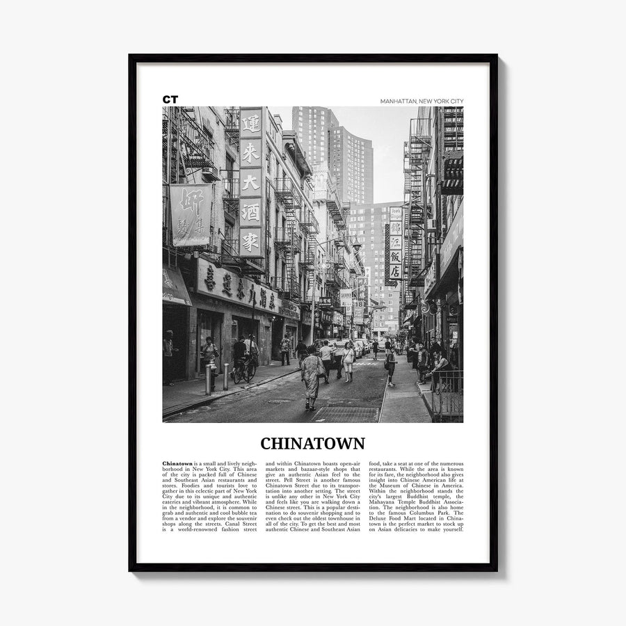 Chinatown, New York City Newspaper Poster, framed poster mockup