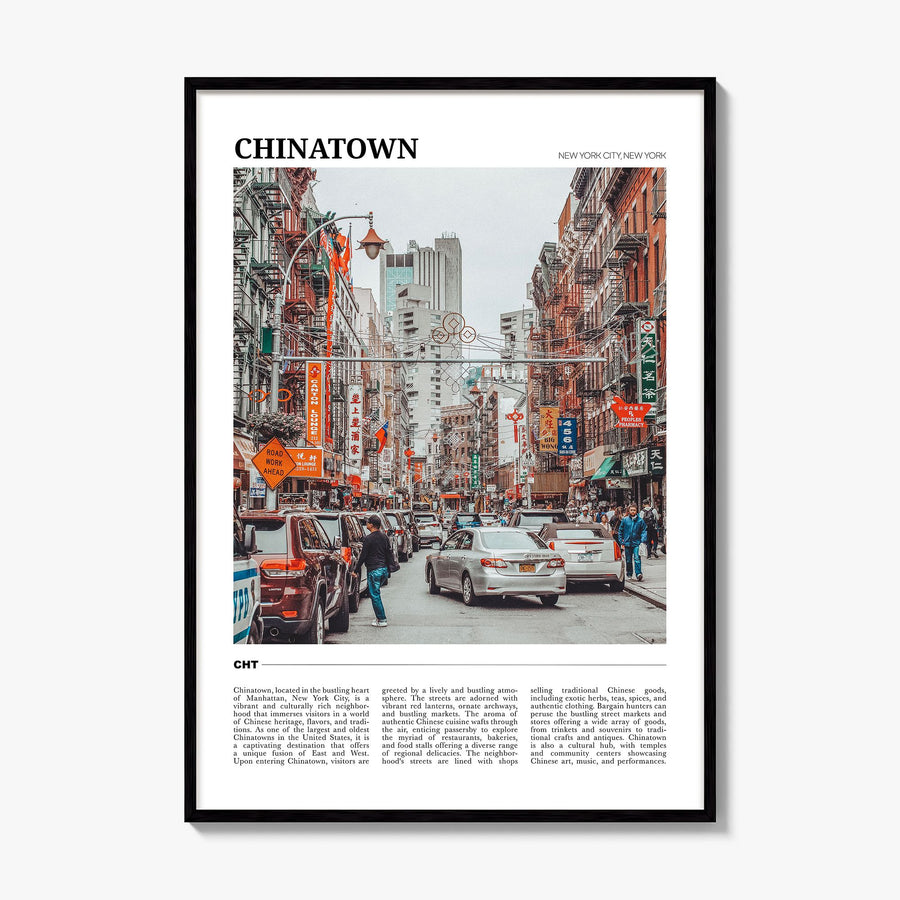 Chinatown Travel Poster, framed poster mockup