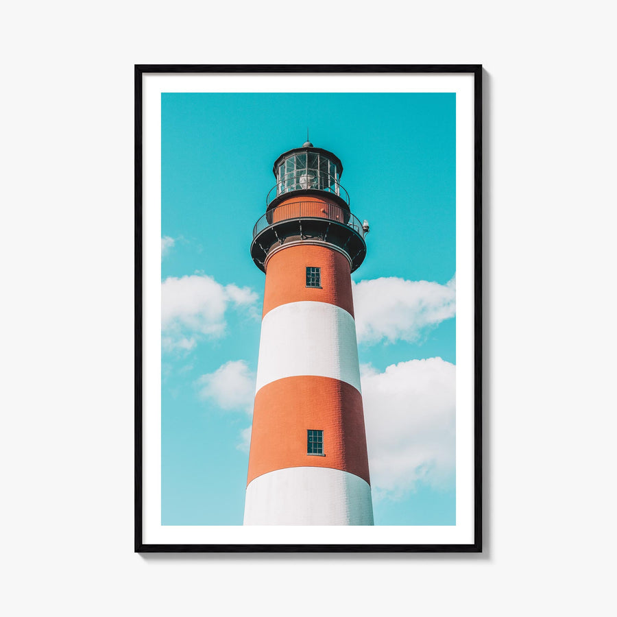 Chincoteague colorful photo poster of Virginia, USA – vertical wall art, unframed print shown in interior mockup