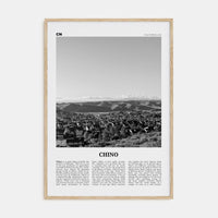 Chino Poster Natural Wood / 8x12 in Nbourhood Travel B&W Poster