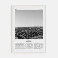 Chino Poster White Wood / 8x12 in Nbourhood Travel B&W Poster