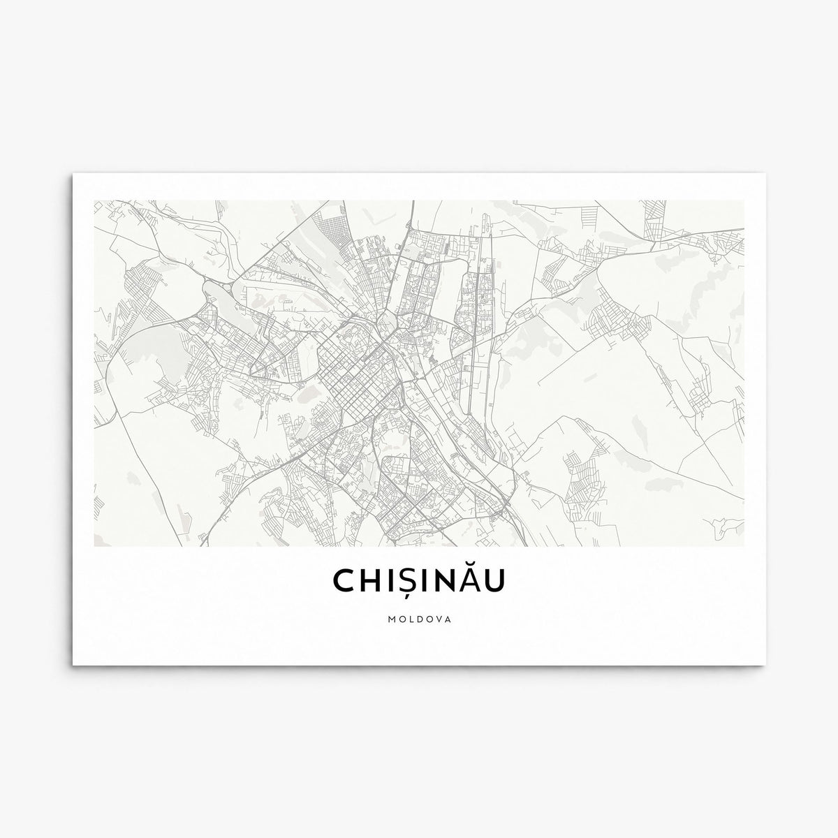 Chișinău Map Poster, print only (unframed)