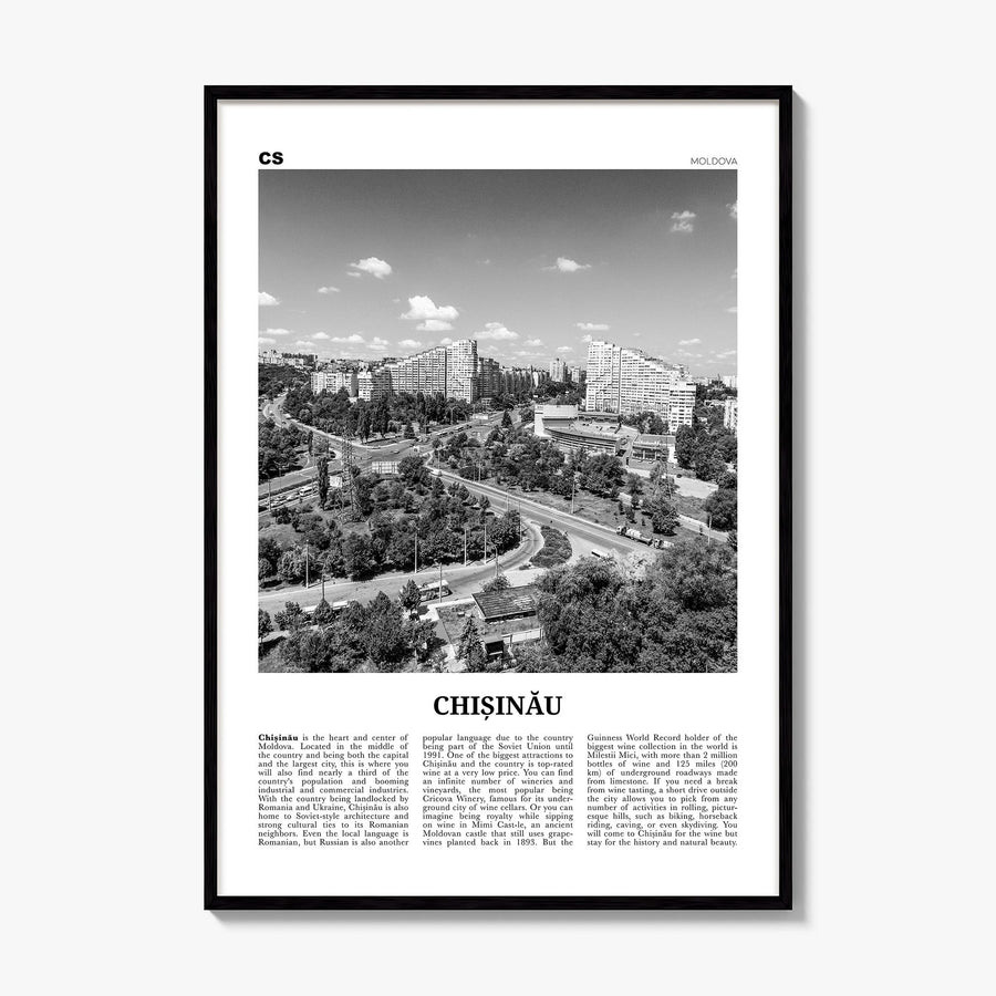 Chișinău Newspaper Poster, framed poster mockup
