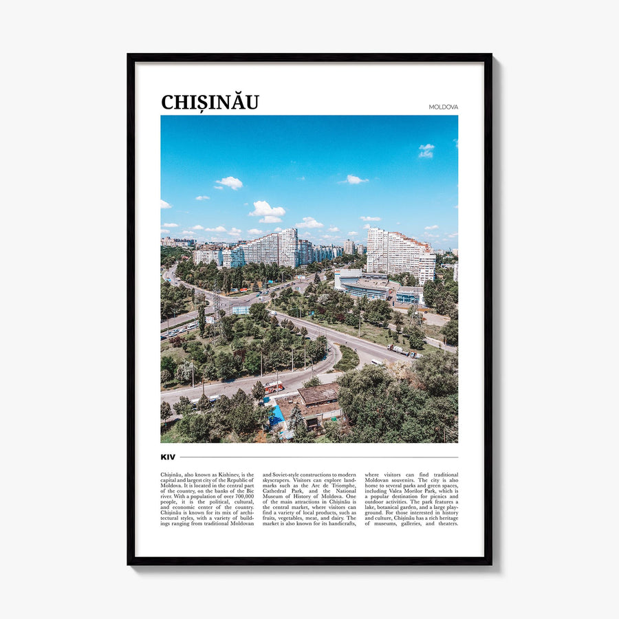 Chișinău Travel Poster, framed poster mockup