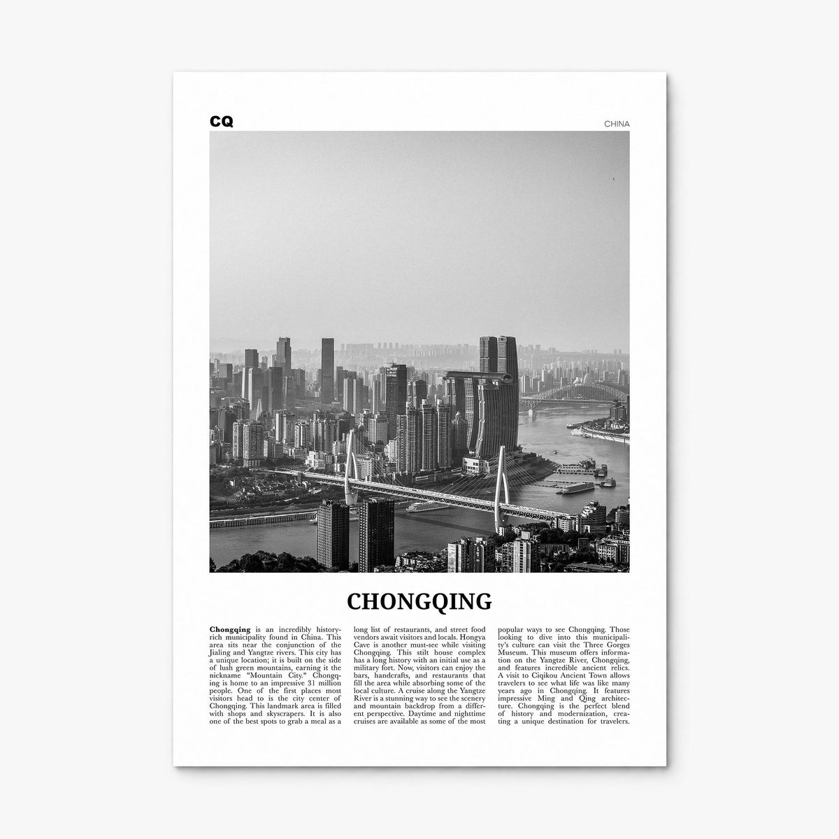 Chongqing Newspaper Poster, print only (unframed)