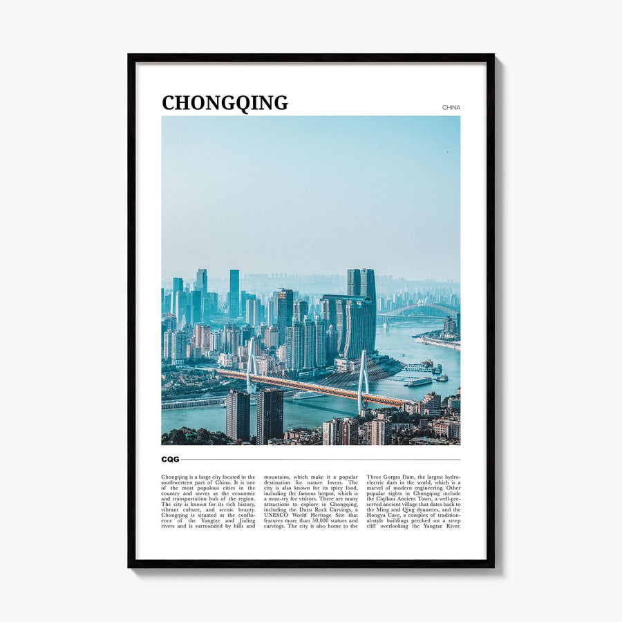 Chongqing Travel Poster, framed poster mockup