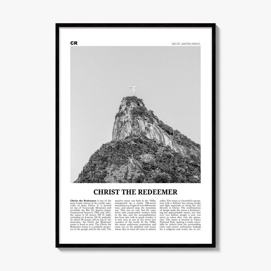 Christ the Redeemer Newspaper Poster, framed poster mockup