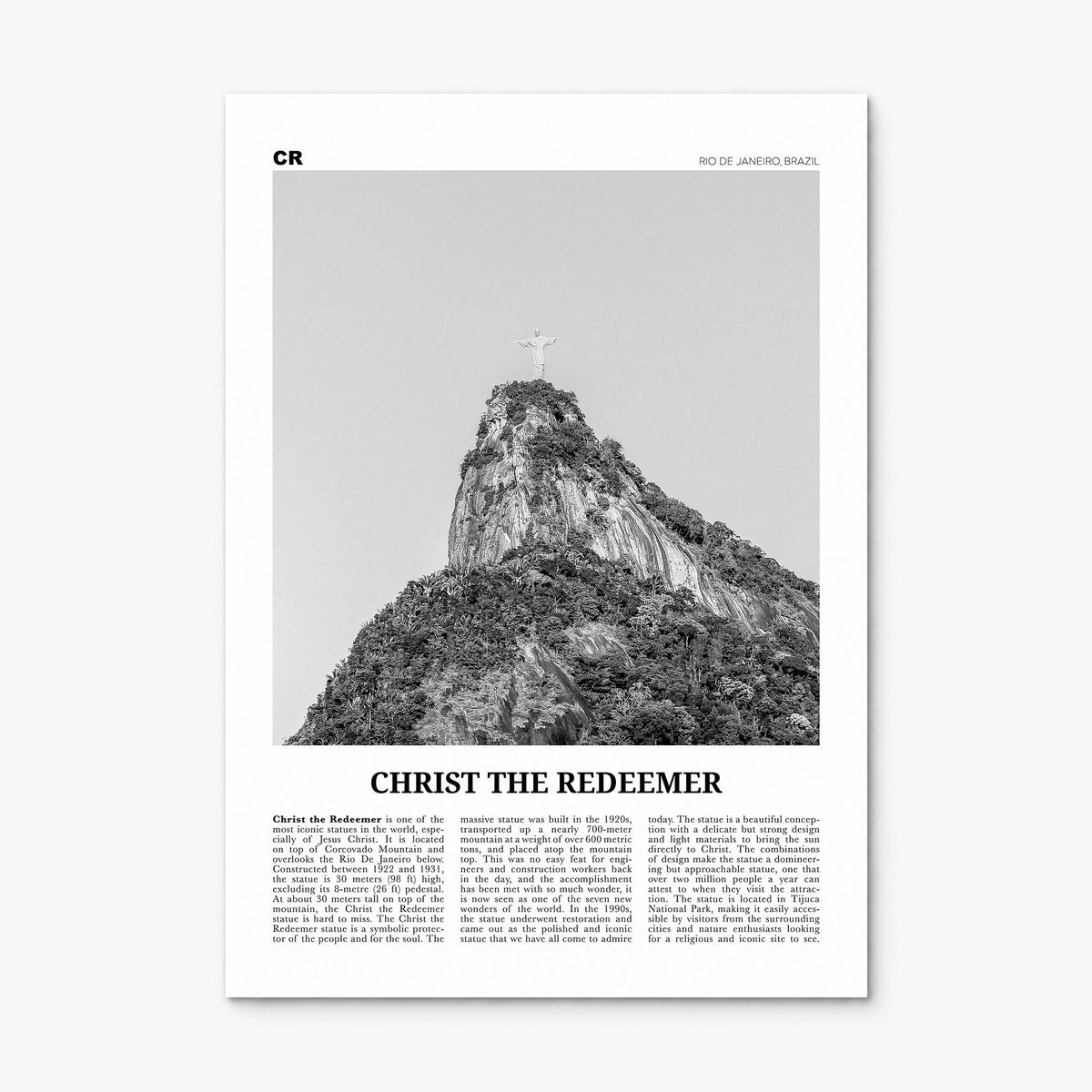 Christ the Redeemer Newspaper Poster, print only (unframed)