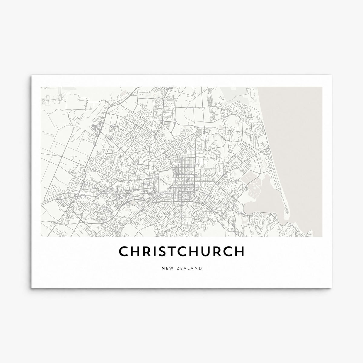 Christchurch Map Poster, print only (unframed)