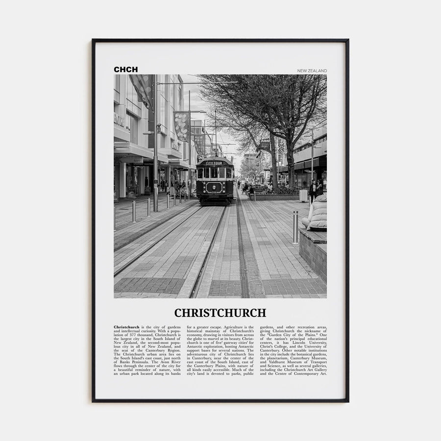 Christchurch No 2 Poster None / 8x12 in Nbourhood Travel B&W Poster