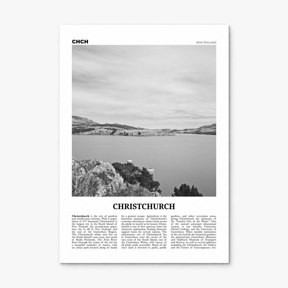 Christchurch Newspaper No 1 Poster, print only (unframed)