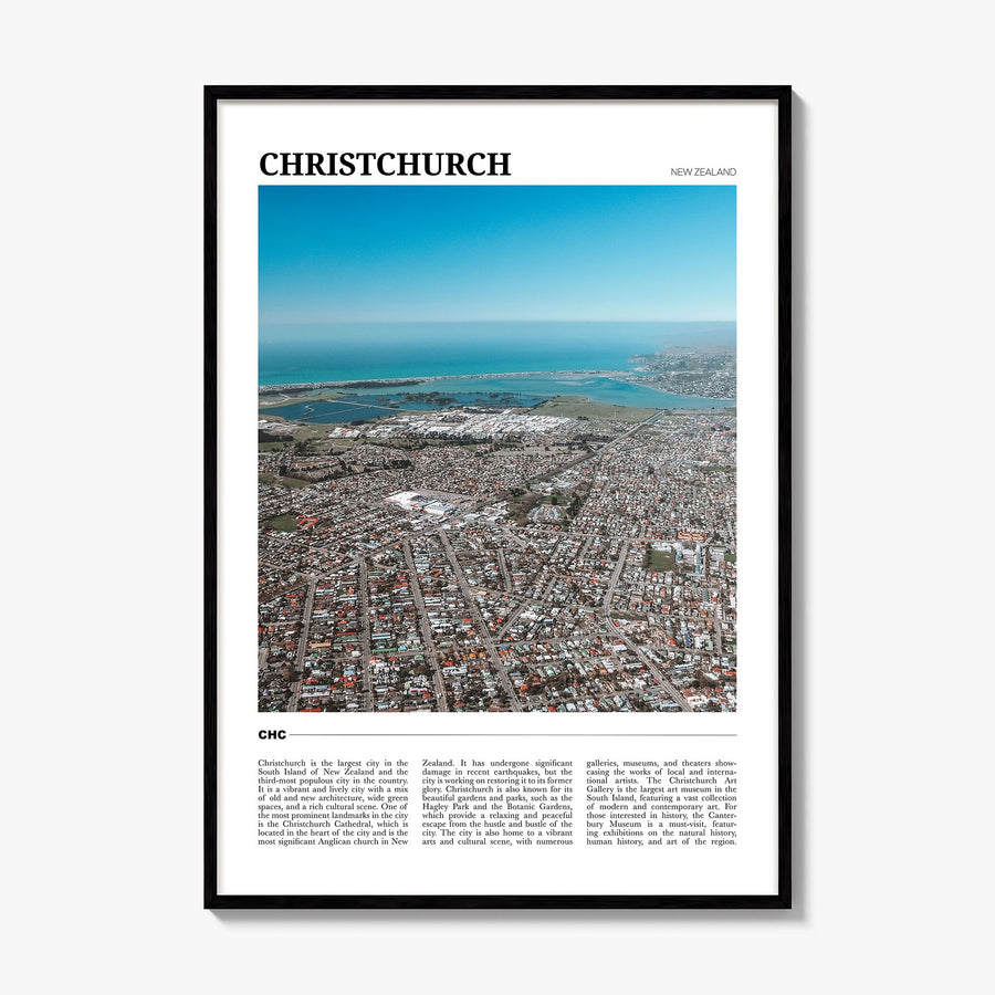 Christchurch Travel Poster, framed poster mockup