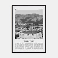 Chula Vista Poster Black Wood / 8x12 in Nbourhood Travel B&W Poster